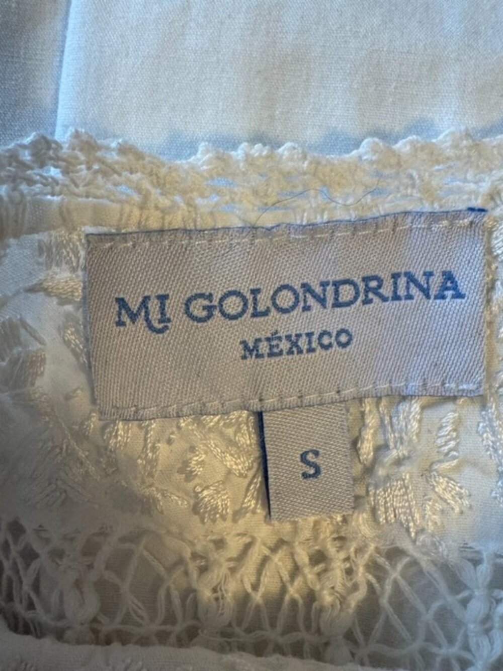 Mi Golondrina Flores Blouse with Deshilado Lace - Picture 5 of 5